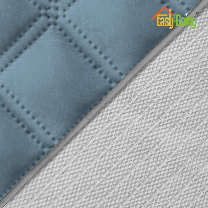 Easy-Going Sofa Slipcover Waterproof Recliner Chair Cover Non-Slip Fabric Couch Cover for Living Room Washable Furniture Protector for Pets Kids Children Dog Cat (Recliner, Light Blue)