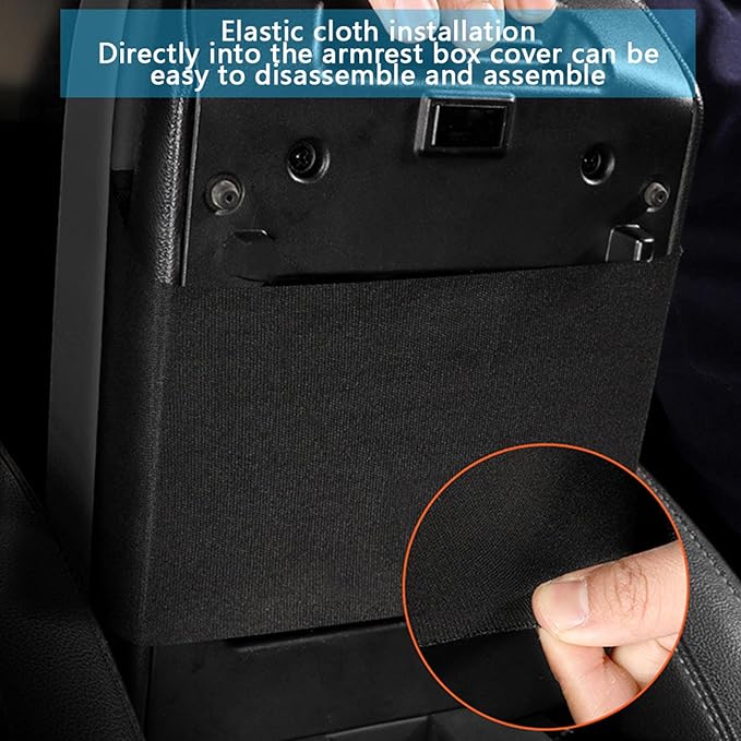 RAKSONIC Upgrade Car Console Armrest Pad,Car Armrest Cushion with Comfortable Memory Foam,Premium Material Car Armrest Cover,Universal Car Center Console Pillow,Car Accessories(Black1)