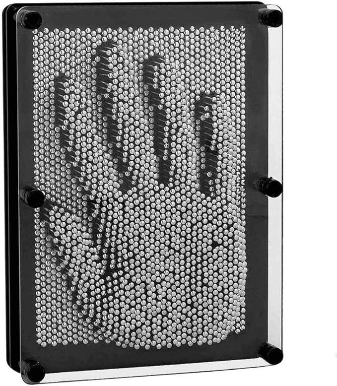 3D Metal Pin Art Toy 3D Art Sculpture Metal Pin Hand Face Model Office Decoration Desk Toy Challenge Senses Sculpture Pins Craft Toys for Kids and Adult