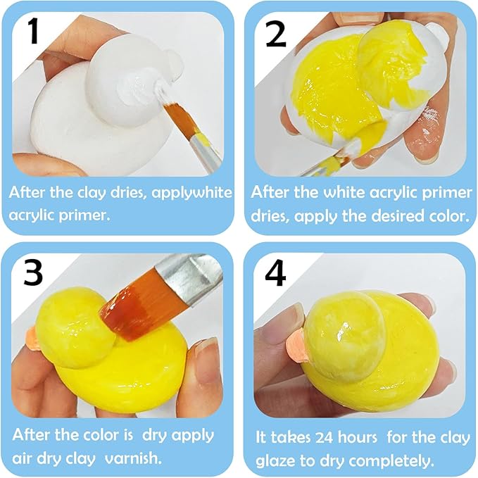 500ml Air Dry Clay Glaze, Clay Glaze Air Dry for Airdry Clay, Air Dry Clay Varnish Can Not Only Used to Prevent Clay Cracking, Scratches, and Wear,It Can Also Having a Glossy Glaze Effect (Gloss)