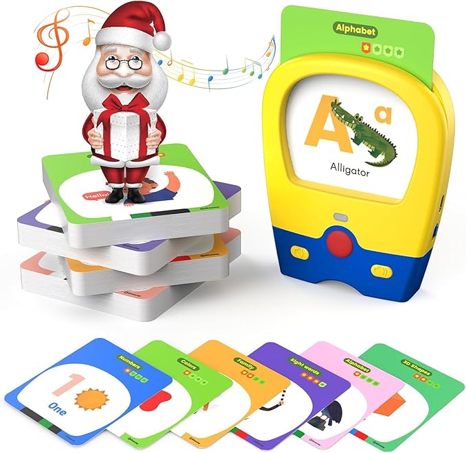 Bilingual Talking Flash Cards with 240 Sight Words, Sensory Toys for Toddlers 1-3, Pocket Speech for Toddlers, Speech Therapy Toys for Autistic Children Aged 2-6 Year Old Boys and Girls