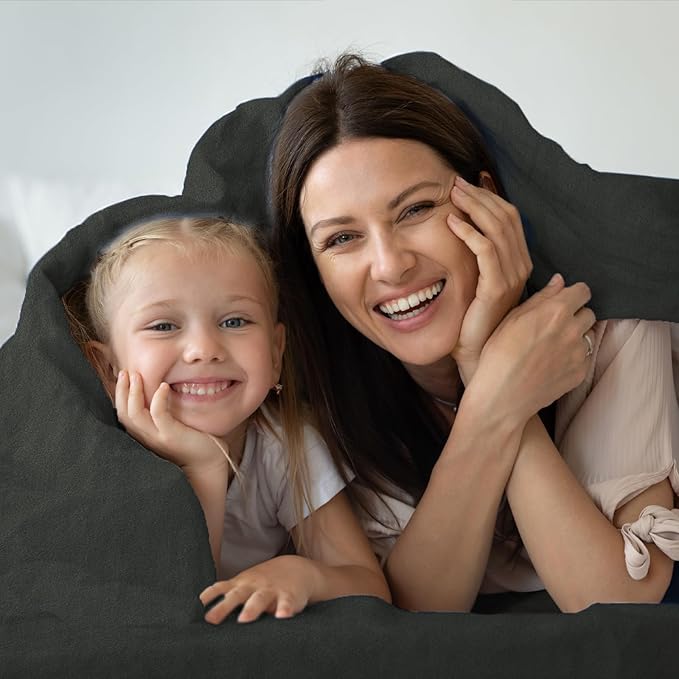 CAI TENG Fleece Blankets Bulk 6 Pack Throw Blankets for Couch Bed 50x60 inch Kids Blanket Warm Soft Cozy Travel Blankets Lightweight Pet-Friendly Small Throws Camping Gifts Green-Grey