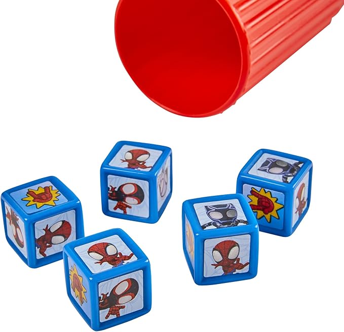 Hasbro Gaming Yahtzee Jr. Marvel Spidey and His Amazing Friends Edition Board Game | Preschool Games for Kids | 2-4 Players | Easter Gifts Boys & Girls | Ages 4+ (Amazon Exclusive)