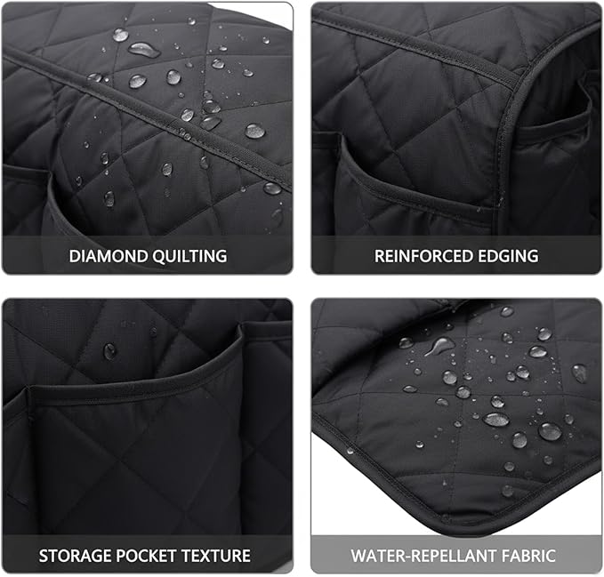 Armchair Caddy, Sofa Armrest Organizer, Black Non-Woven Fabric Storage Bag, Convenient Armchair Organizer for Living Room, Bedroom, Office