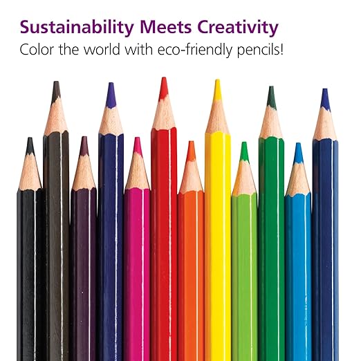Colorations Color Pencils, Set of 240, Pre-sharpened Color Pencils,12 Colors,Thick Core Pencils,Hexangonal Shape,Sustainably Harvested Wood Pencils, Classroom Supplies,Coloring Pencils,Drawing Pencils