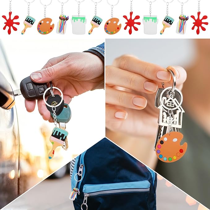 121PCS Art Party Favors Set, Paint Party Favors for Kids, 49 Stickers, 12 Tattoo Stickers, 12 Button Badges, 12 Mini Notepads, 12 Slap Bracelets, 12 Keychains, 12 Goodie Bags for Boys Girls Painting