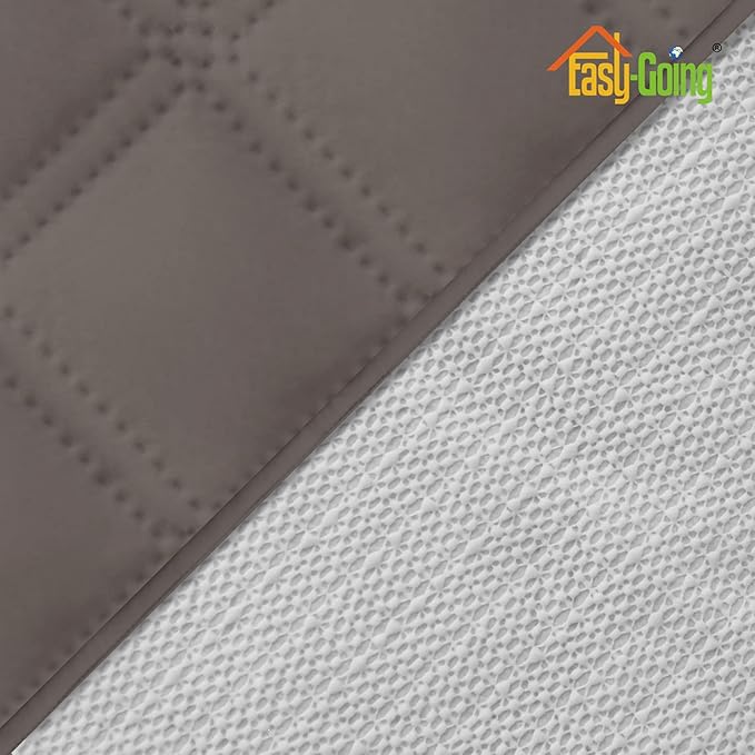 Easy-Going Sofa Slipcover Waterproof Sofa Cover Couch Cover for 4 Cushion Couch with Elastic Straps Washable Non-Slip Furniture Protector Cover for Pets, Dogs, Cat (XX-Large, Taupe)