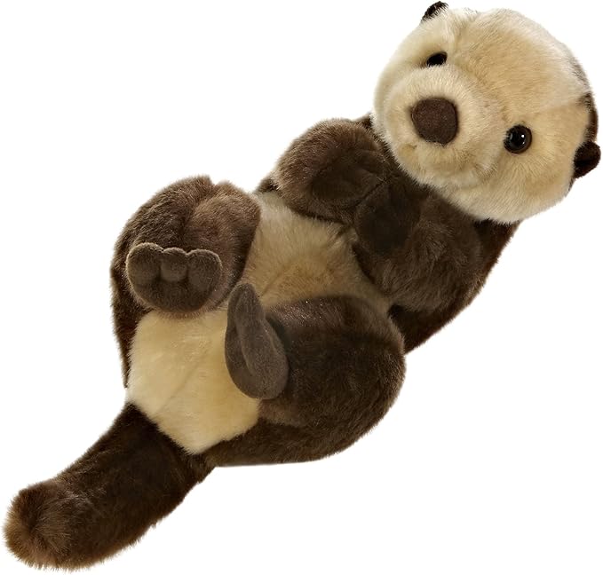 Aurora® Realistic Miyoni® Sea Otter Stuffed Animal - Lifelike Detail - Cherished Companionship - Brown 10 Inches