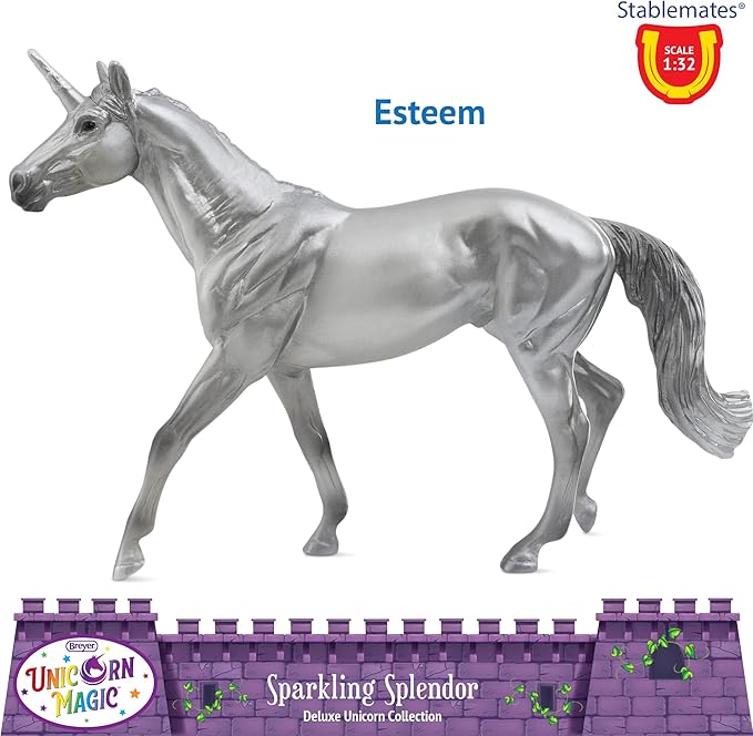 Breyer Horses Stablemates Sparkling Splendor Deluxe Unicorn Set | 8 Unicorn Set | Unicorn Toy | Horse Figurines | 3.75" x 2.5" | 1:32 Scale | Model #6937