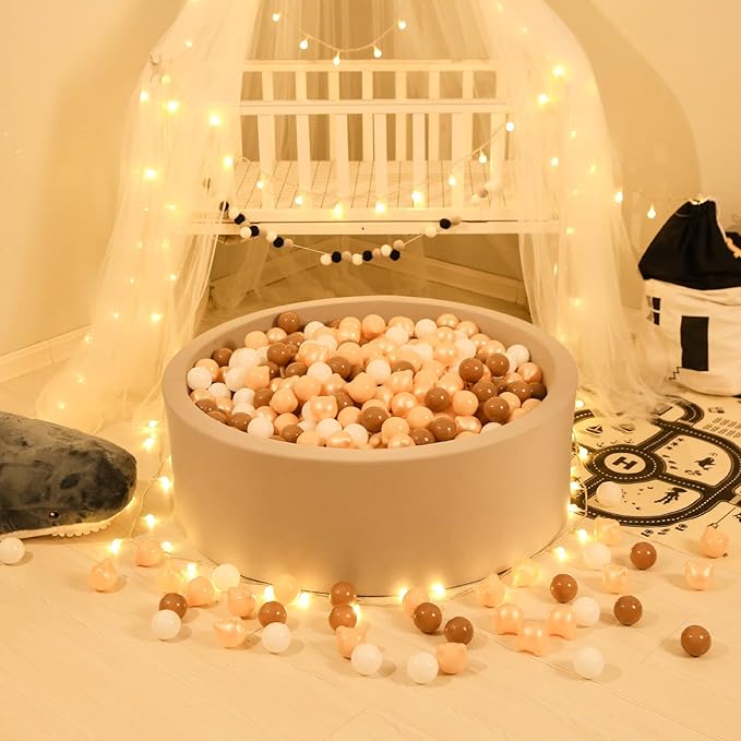 GOGOSO Bear Ball Pit Balls Shapes BPA Free Plastic Play Balls Crush Proof Kids Toddlers Baby Pastel Pelotas Toy Shaped Giant Friendship Bracelet