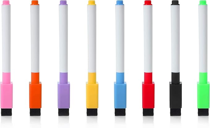 Kids Self-Standing Double-Sided Tabletop Magnetic Easel Dry Erase White Board. Includes 8 Dry Erase Markers + Educational Magnetic Numbers Puzzle (Easel + Puzzle)