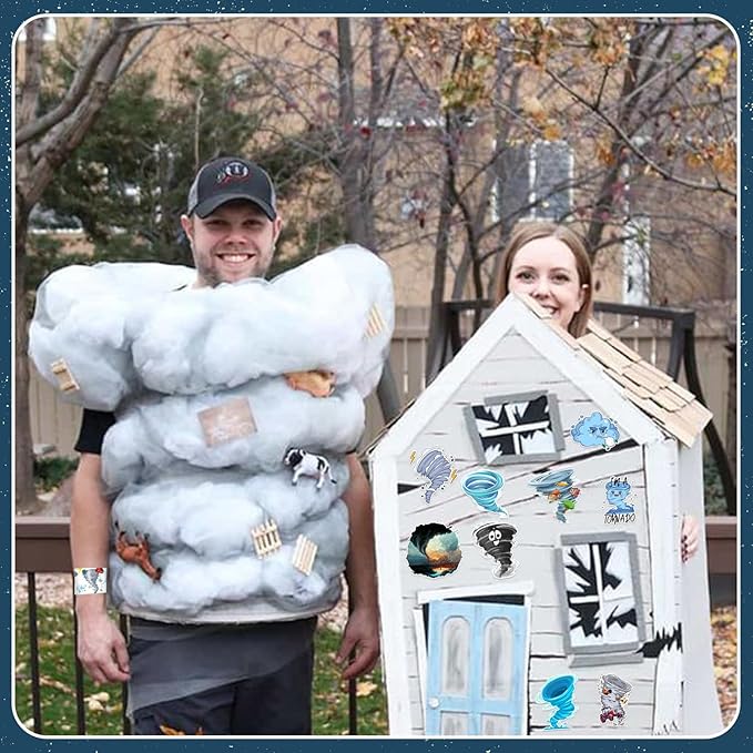 74 PCS Tornado Party Favors, 50 PCS Tornado Stickers 24 PCS Tornado Slap Bracelets Tornado Weather Birthday Party Decorations Supplies for Kids Boys Girls Classroom Rewards