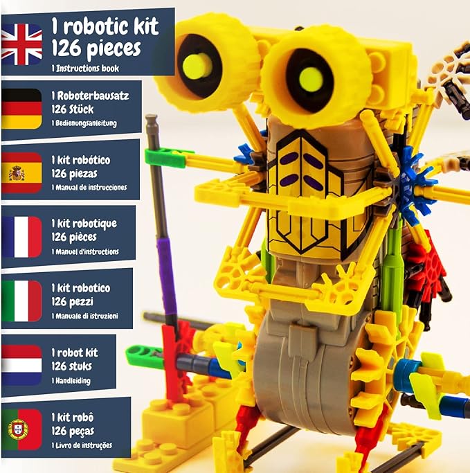 Science4you - Betabot Robot Building Kit for Kids 8-14 Years - Build Your Own Robot with This Construction Kit, Robotics Kit with 126 Pieces, Educational Toys for 8 Year Olds, Stem Toys Age 8+