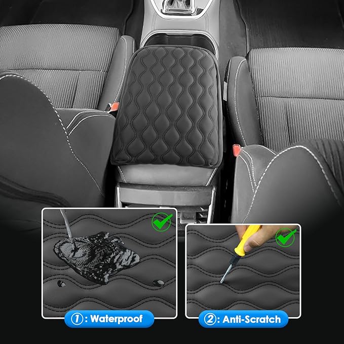 Coleya 2020-2025 Legacy Center Console Cover for Subaru Legacy (Base/Premium/Sport/Limited/Limited XT/Touring XT), Cushion&Comfy Leather Armrest Cover 2025 Legacy Accessories (Padded)