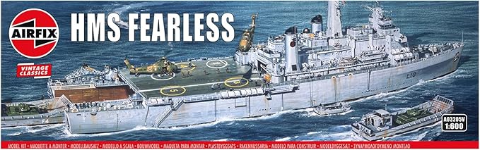 Airfix Vintage Classics HMS Fearless Landing Platform Dock 1:600 WWII Royal Navy Ship Plastic Model Kit A03205V