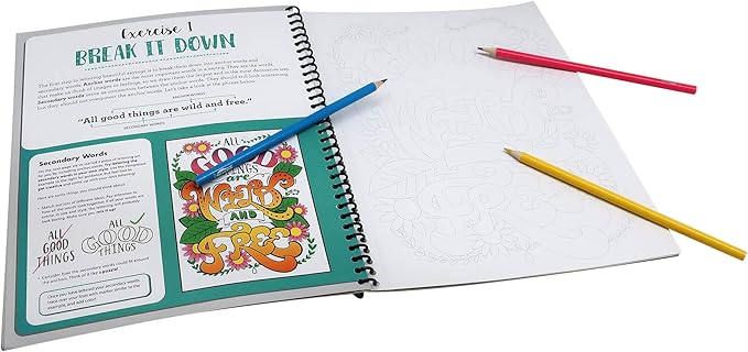 Art Supplies for Kids, Set of 2 Learn to Draw; Letter Art, for Boys & Girls, Teens & Adults, Kit Includes Project Book, Color Pencil Set, Eraser, Sharpener, Drawing Pencil, Marker