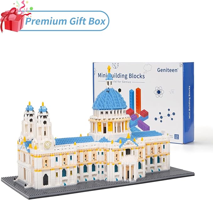 Building Blocks Set, St Paul's Cathedral Model Building Kit 7053 PCS Architecture Collection Micro Mini Blocks