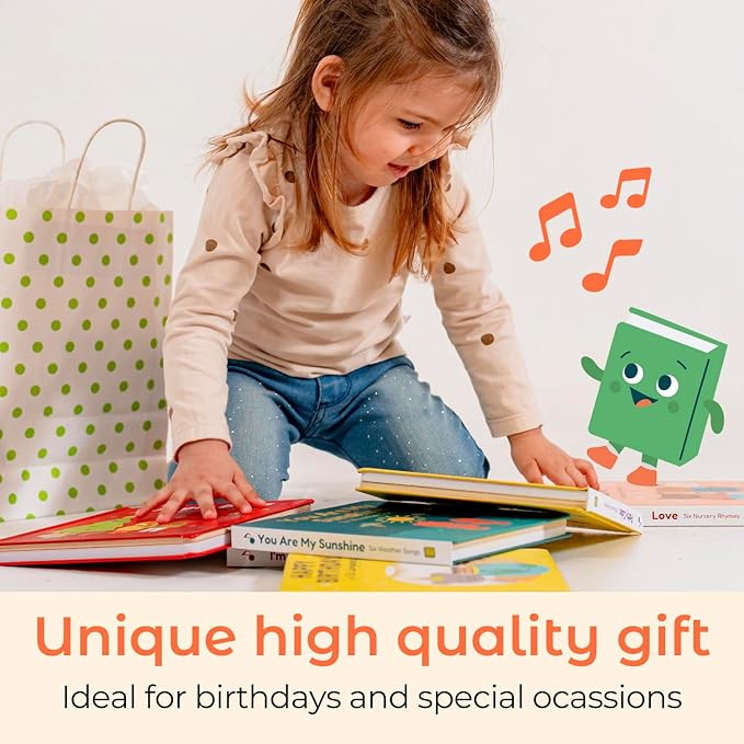 Cali's Books Brazilian Nursery Rhymes Book - Sound Books for Toddlers 1-3 Years Old - Interactive & Educational Music Toys for Bilingual Children with Lyrics & Translations - Musical Gifts for Kids