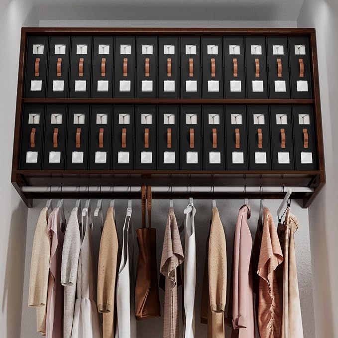 4 Pack Bed Sheet Storage Organizers- Premium Fabric Closet Organizer with Clear View Window, Space-Saving Foldable Design for Queen/King Size Bedsheets, Blankets & Duvet Covers