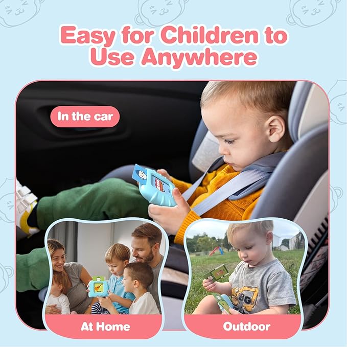 Talking Flash Cards for Toddlers 1 2 3 4 5 6-296 Sight Words, Pocket Speech for Toddlers, Sensory Speech Therapy Toys, Learning Toys for Montessori and Autism Children, Gifts for Toddlers