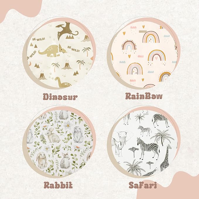 Insular Baby Splat Mat for Under High Chair/Arts/Crafts, Anti Slip and Waterproof Splash Mat for Floor, Portable Picnic Mat, 51x51 Inch, Rainbow