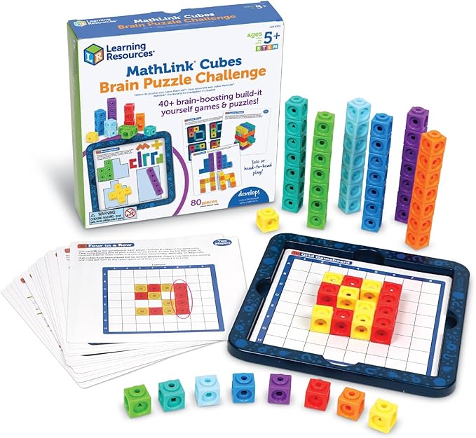 Learning Resources MathLink Cubes Brain Puzzle Challenge