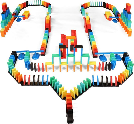 Bulk Dominoes Pro-Domino Kit | Dominoes Set, STEM STEAM Small Toys, Family Games for Kids, Kids Toys and Games, Building, Toppling, Chain Reaction Sets (Rapid Track Kit)
