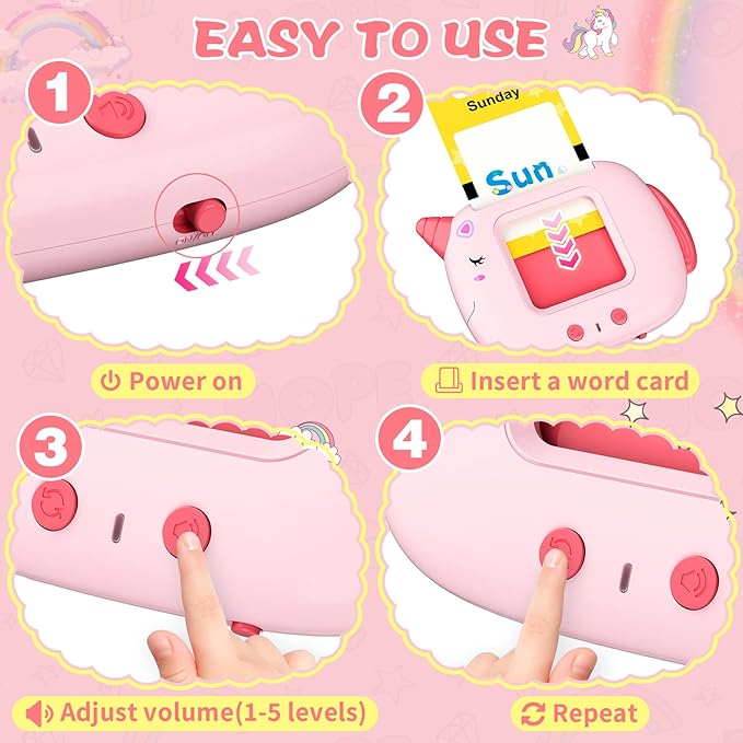 Talking Flash Cards Toddler Toys, 336 Words Speech Therapy Autism Interative Learning Toy, 220 Dolch Sight Words Pre-K to Grade 3/Feelings/Time/Songs Montessori Educational Toys Gifts for Kids Age 3-6