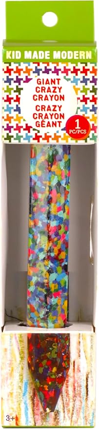 Kid Made Modern Giant Crayon for Toddlers & Kids Ages 3+ - Coloring Non Toxic Big Jumbo Crayon - Thick & Easy Grip Large Crayon for Classroom Kindergarten or Preschool (1 Pack)