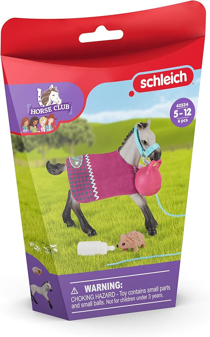 Schleich Horse Club, Horse Toys for Girls and Boys, Playful Foal Horse Set with Horse Toy and Accessories, 6 pieces, Ages 5+