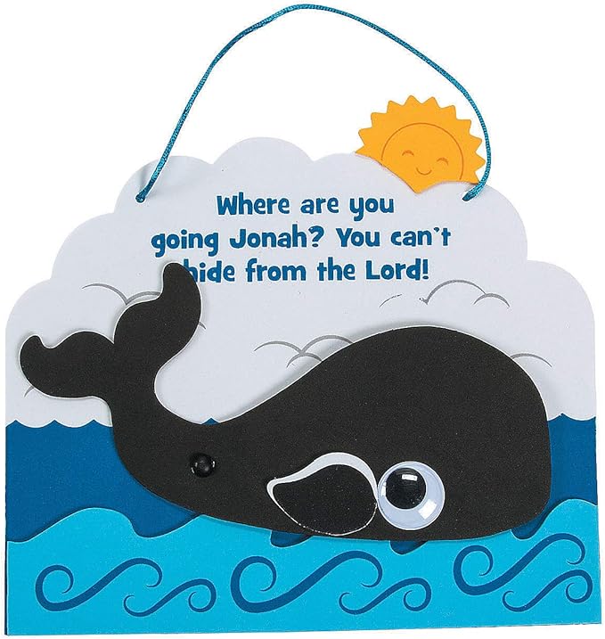Jonah and The Whale Craft Kit - Makes 12 - Religious Crafts for Kids and Fun Sunday School Activities