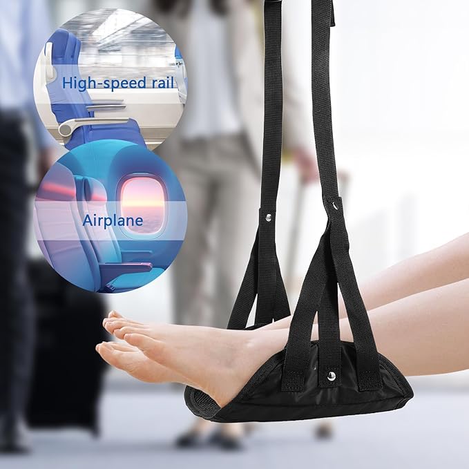 SHERCHPRY Desk Foot Hammock Oxford Comfortable Foot Rest Under Desk for Office Airplane Travel for Relaxation