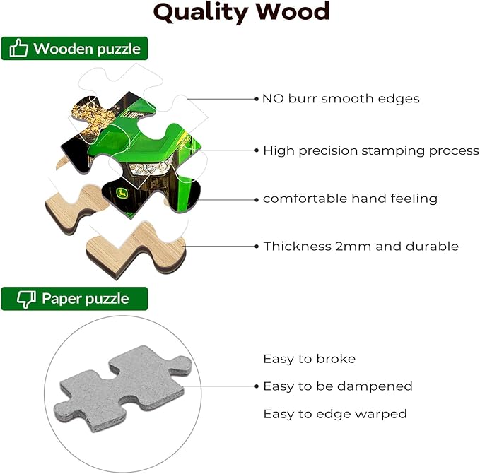 Puzzles for Adults Jigsaw Puzzles 1000 Pieces for Adults Kids– Tractor Collecting Wheat Wooden Puzzle Jigsaw Puzzle Artwork Intellective Educational Toys Gifts(29.5x19.7 Inches)