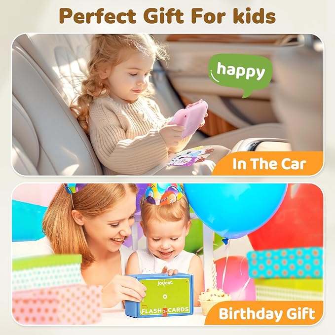 Talking Flash Cards for 2+ Toddlers Clear Voice & Thick Cards & Easy to Slide in and Out, Independent Play & Speech Development Toys, 16 Topics