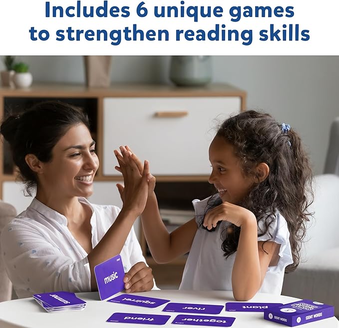 Skillmatics Flash Cards - 500 Sight Words for Preschool (Pre-K), Kindergarten, 1st, 2nd, 3rd Grade Gifts, Includes The Dolch & Fry Word List & 6 Unique Games