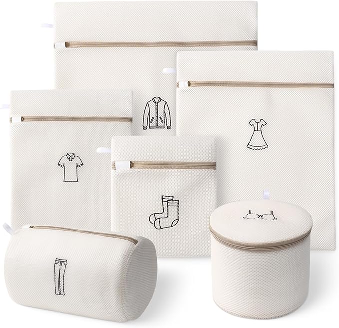 6-Piece Bag Double-layer thickened mesh laundry bags,Essential items at home,Exquisite laundry bags suitable for clothes, trousers, socks and underwear