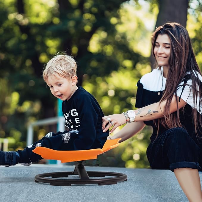 Autism Sensory Products Kids Swivel Chair Spinning Seat for Kids Sensory Sit and Spin Toys for Kids 5-7 Sensory Spinning Chair for Autistic Kids Outdoor Indoor Play