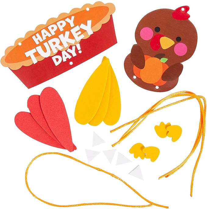 Fun Express Thanksgiving Happy Turkey Day Mobile Craft Kit - Makes 12