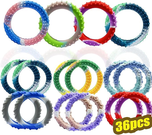 36pcs Random ColorSensory Fidget Toys for Kids Adults ， Stretchy Fidget Bracelet &Texture & Calming Autism Sensory Toys for Special Needs Autistic Children &Calm Down Toy for Toddler Girls Boys
