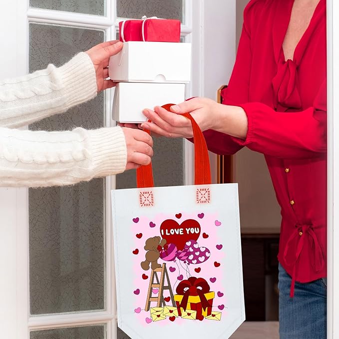 Kacctyen 45 Pcs Coloring Goodie Bags Reusable Art Party Favor Bags Heart Paint Bags for Boys Girls Birthday Color Your Own Bag Graffiti Goodie Bags