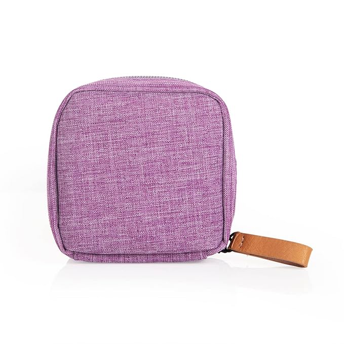 Hekyip Mini Cosmetic Bag, Travel Makeup Pouch, Portable Waterproof Cosmetic Pouch for Ladies Women, Mini (Mini Purple)