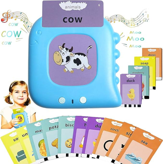 Talking Flash Cards, Pocket Speech for Toddlers 3-7 Year Old, Audible Double-Side Pocket Vocabulary Cards with 224 Sight Words, Kid Learning Education Toys, Sensory Toys for Autistic Children