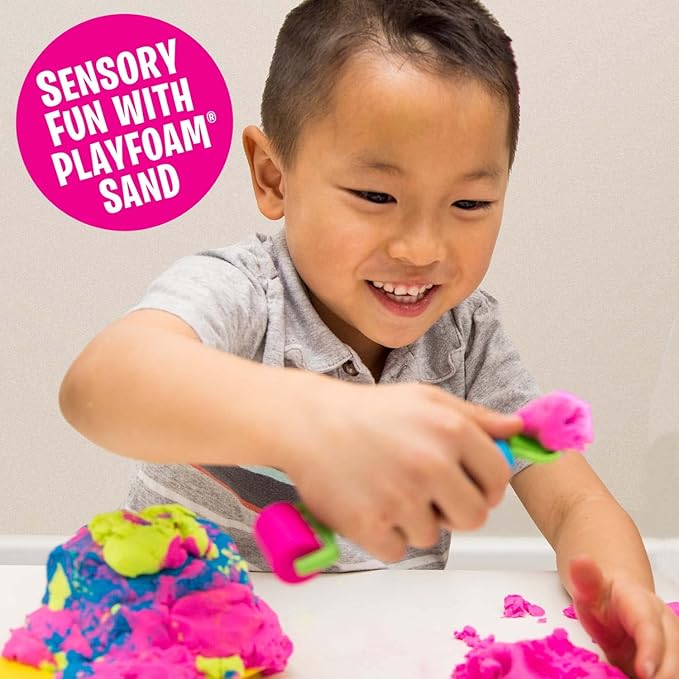 Educational Insights Playfoam Sand Sensory Set With Assorted Colors & 5 Tools, Play Sand, Sensory Toys For Kids, Gift For Boys & Girls, Ages 3+