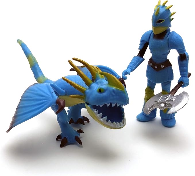 Toysvill Vikings & Dragon Toys Action Figures (Light Fury, Night Fury, Deathgripper, Monstrous Nightmare, Deadly Nadder, Hiccup, Astrid Hofferson, Snotlout Jorgenson) SET 8 PCS