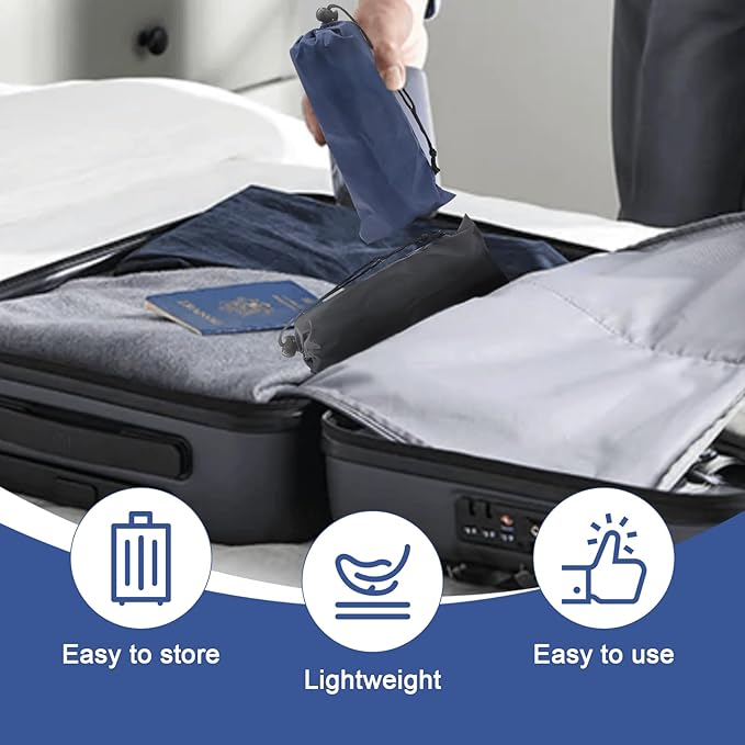 2pc Travel Foot Hammock – Portable Hanging Foot Rest for Airplane, Train, Office & Home – Adjustable Strap, Comfortable & Ergonomic Leg Support for Long Flights, Swollen Feet Relief