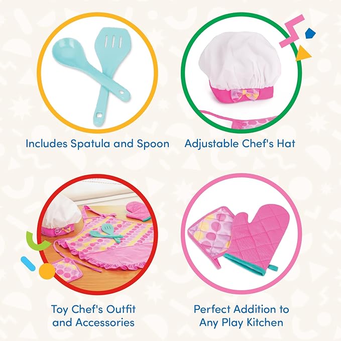 Battat- Play Circle- Play Kitchen For Toddlers – Baking Set – Chef'S Hat & Apron- Pretend Play – 3 years +