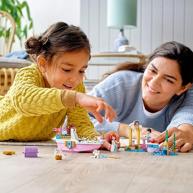 LEGO Disney Ariel’s Celebration Boat 43191; Creative Building Kit That Makes a Fun Gift for Kids, New 2021 (114 Pieces)