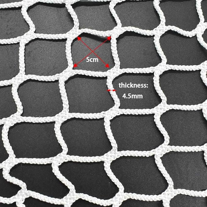 Child Safety Net 3.28ft x 9.84ft Stair Balcony Railing Protector/Pet Toy Anti-Fall Sturdy Polyester White – 1 Pack