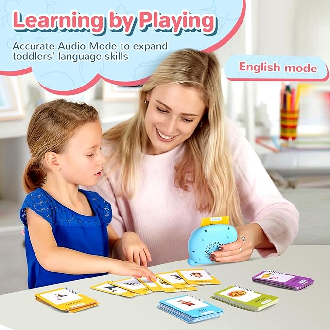 Talking Flash Cards for Toddler 1-6 Year Olds, Learning Montessori Toys with 510 Sight Words, Pocket Speech for Toddlers Therapy Toys, Children's Sensory Preschool Learning Educational Birthday Gifts
