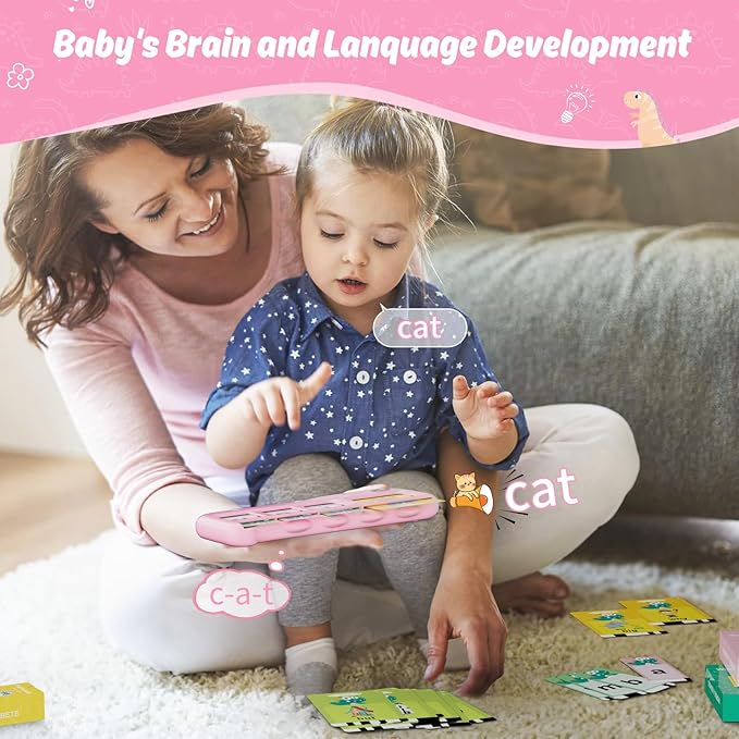 Talking Flash Cards for Toddlers Learning: Alphabet Learning Toys - Matching Spelling Games with 224 Sight Words - Montessori Toys for 3 4 5 6 Years Old Kids